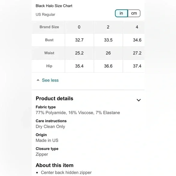 Black Halo Eve- La Reina Gown red dress - off shoulder- size 0 - RTR - Picture 10 of 10